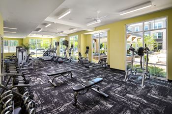 Expansive fitness center